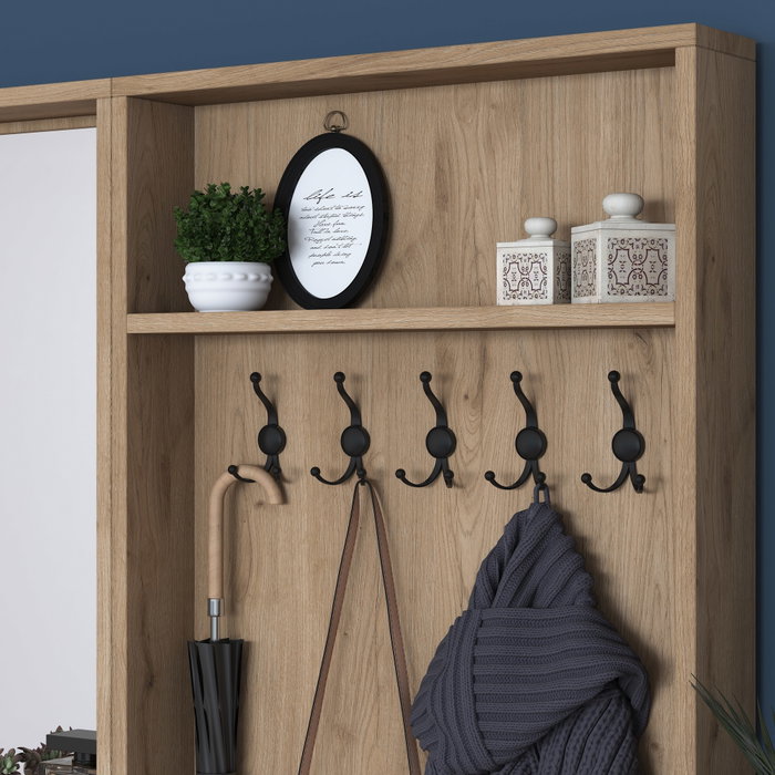 Hanah Home Recibidor P6 - M3 - 2490 Blanco y Nogal